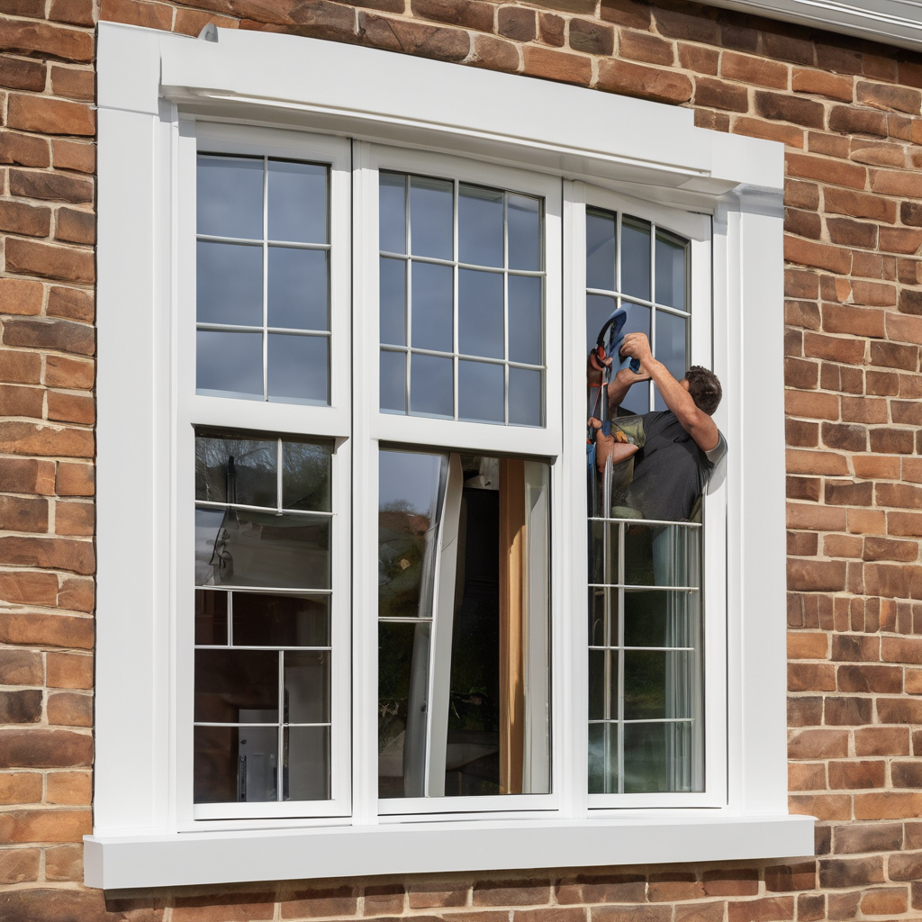 Professional window installation process showing expert craftsmanship